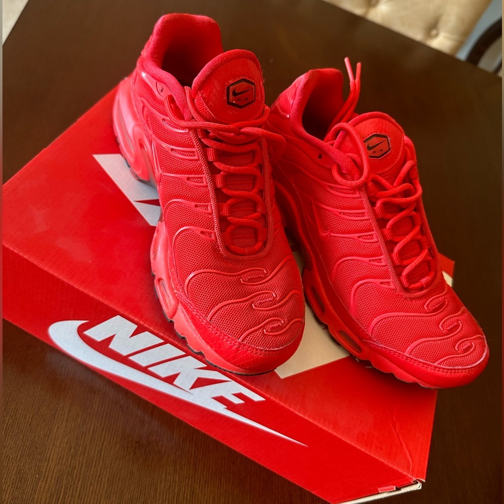 Red Nike shoes